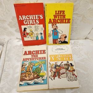 Archie Comics Paperback Books Bantam Books 70s Lot Of 4